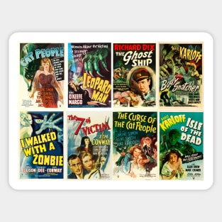 Val Lewton Movie Collage Sticker